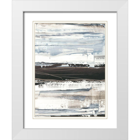 Icy Horizon II White Modern Wood Framed Art Print with Double Matting by Harper, Ethan