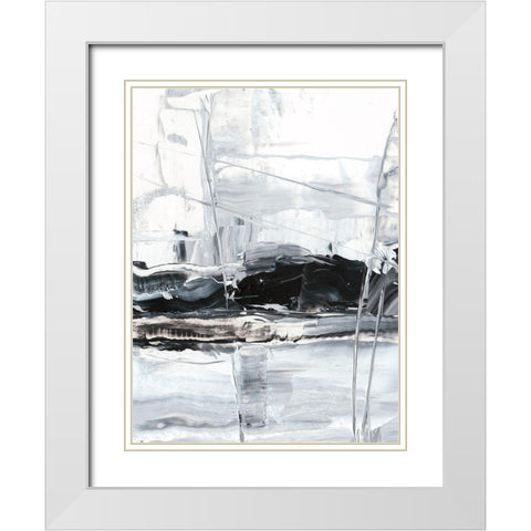 Winter Lightning II White Modern Wood Framed Art Print with Double Matting by Harper, Ethan