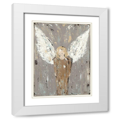 Angel Guardian White Modern Wood Framed Art Print with Double Matting by Reynolds, Jade