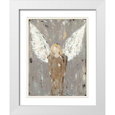 Angel Guardian White Modern Wood Framed Art Print with Double Matting by Reynolds, Jade