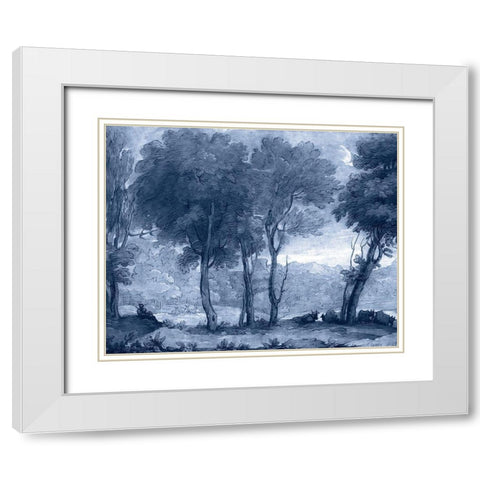 Pastoral Toile I White Modern Wood Framed Art Print with Double Matting by Lorrain, Claude