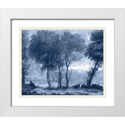 Pastoral Toile I White Modern Wood Framed Art Print with Double Matting by Lorrain, Claude