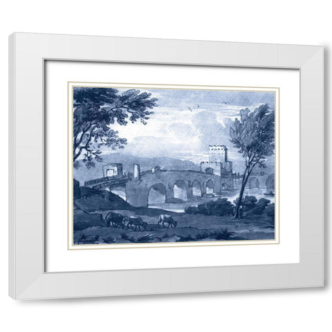 Pastoral Toile III White Modern Wood Framed Art Print with Double Matting by Lorrain, Claude