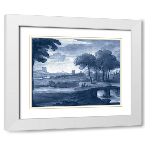 Pastoral Toile IV White Modern Wood Framed Art Print with Double Matting by Lorrain, Claude