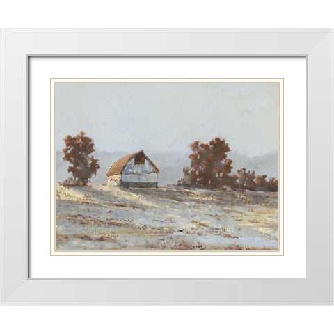 Snow Covered Hillside I White Modern Wood Framed Art Print with Double Matting by Harper, Ethan