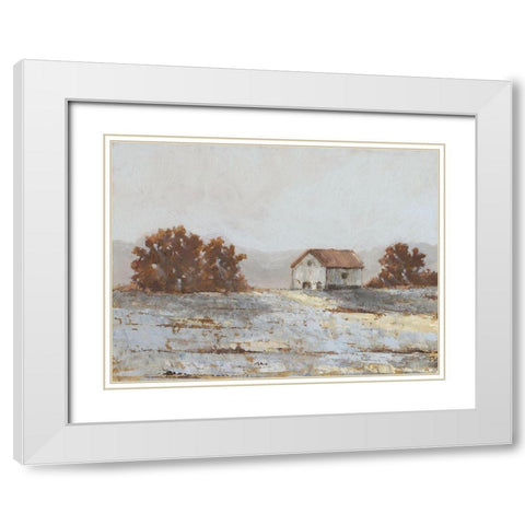 Snow Covered Hillside II White Modern Wood Framed Art Print with Double Matting by Harper, Ethan