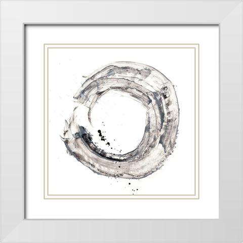 Cosmic Rings I White Modern Wood Framed Art Print with Double Matting by Harper, Ethan