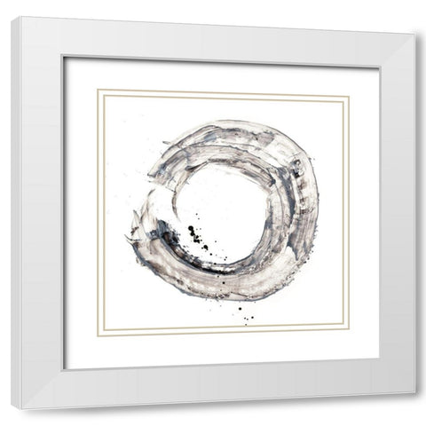 Cosmic Rings I White Modern Wood Framed Art Print with Double Matting by Harper, Ethan