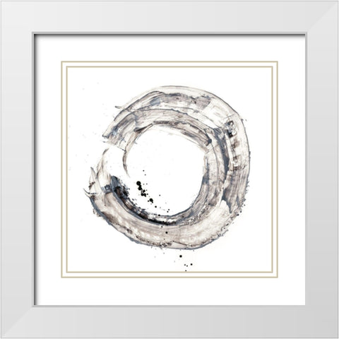 Cosmic Rings I White Modern Wood Framed Art Print with Double Matting by Harper, Ethan