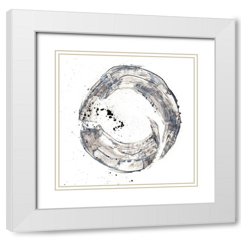 Cosmic Rings III White Modern Wood Framed Art Print with Double Matting by Harper, Ethan