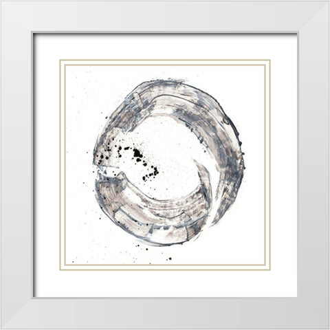 Cosmic Rings III White Modern Wood Framed Art Print with Double Matting by Harper, Ethan