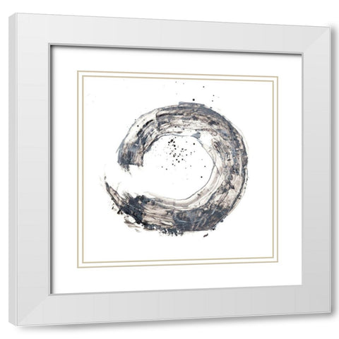 Cosmic Rings IV White Modern Wood Framed Art Print with Double Matting by Harper, Ethan