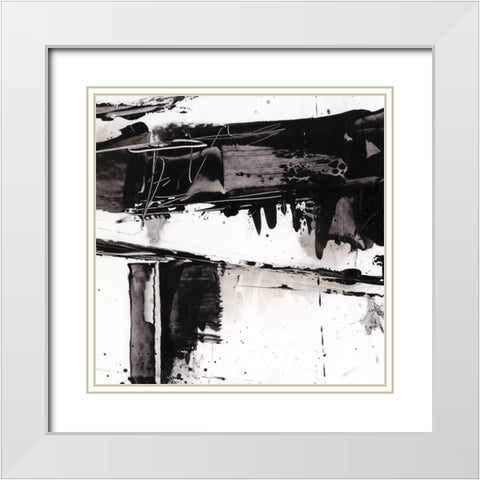 Jagged Edge I White Modern Wood Framed Art Print with Double Matting by Harper, Ethan