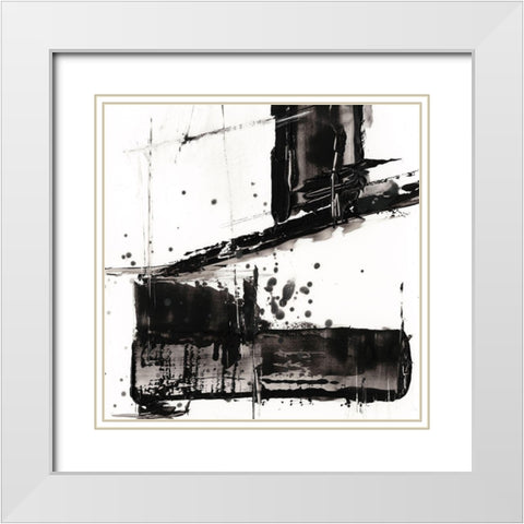 Jagged Edge II White Modern Wood Framed Art Print with Double Matting by Harper, Ethan