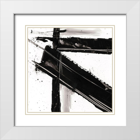 Jagged Edge III White Modern Wood Framed Art Print with Double Matting by Harper, Ethan