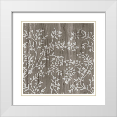 Weathered Wood Patterns V White Modern Wood Framed Art Print with Double Matting by Vess, June Erica