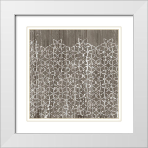 Weathered Wood Patterns IX White Modern Wood Framed Art Print with Double Matting by Vess, June Erica