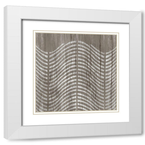 Weathered Wood Patterns X White Modern Wood Framed Art Print with Double Matting by Vess, June Erica