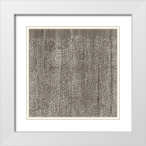 Weathered Wood Patterns XI White Modern Wood Framed Art Print with Double Matting by Vess, June Erica