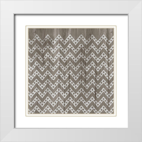 Weathered Wood Patterns XII White Modern Wood Framed Art Print with Double Matting by Vess, June Erica