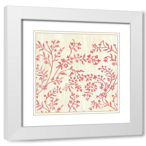Weathered Patterns in Red V White Modern Wood Framed Art Print with Double Matting by Vess, June Erica