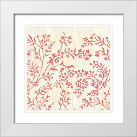 Weathered Patterns in Red V White Modern Wood Framed Art Print with Double Matting by Vess, June Erica