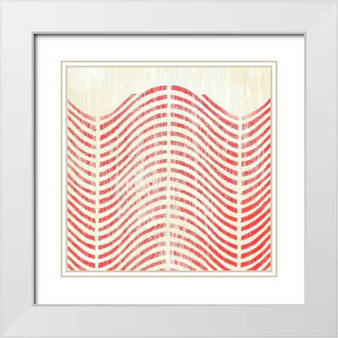 Weathered Patterns in Red X White Modern Wood Framed Art Print with Double Matting by Vess, June Erica