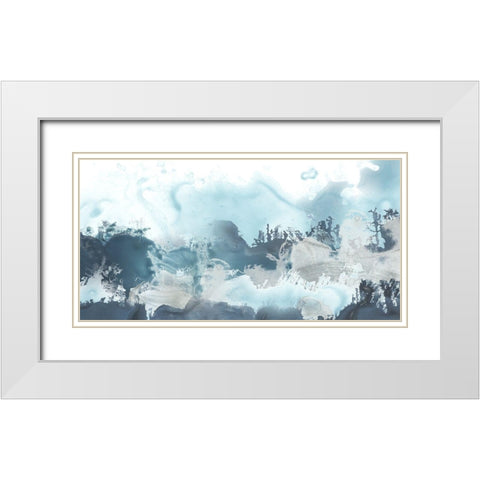 Forest Sea II White Modern Wood Framed Art Print with Double Matting by Vess, June Erica