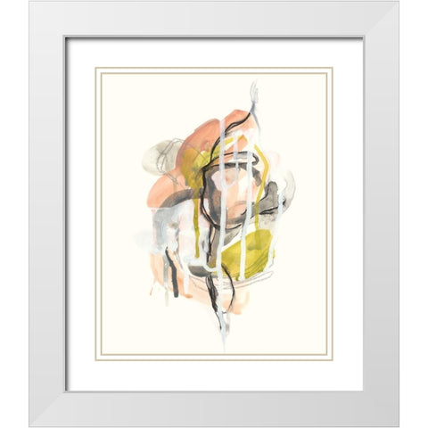 Chimera II White Modern Wood Framed Art Print with Double Matting by Vess, June Erica