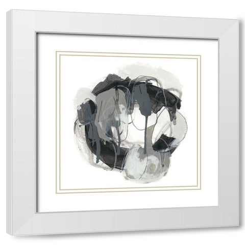 Obsidian Arc II White Modern Wood Framed Art Print with Double Matting by Vess, June Erica