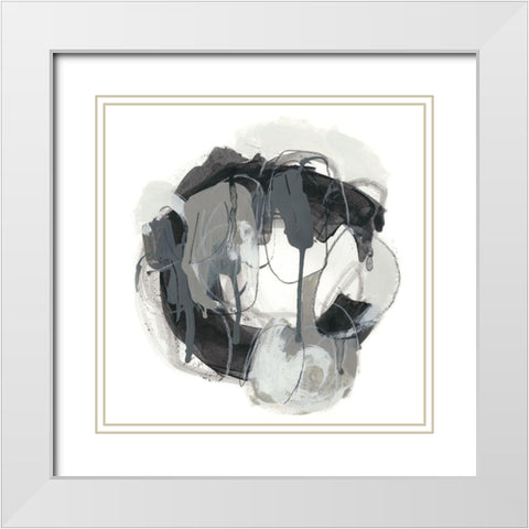 Obsidian Arc II White Modern Wood Framed Art Print with Double Matting by Vess, June Erica