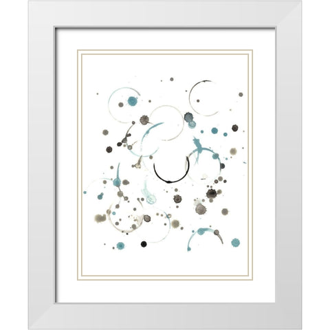 Liquid Orbit II White Modern Wood Framed Art Print with Double Matting by Vess, June Erica