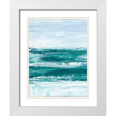 Choppy Waters I White Modern Wood Framed Art Print with Double Matting by Harper, Ethan