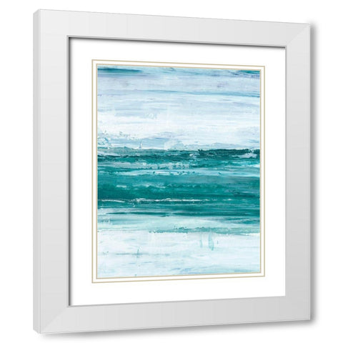 Choppy Waters II White Modern Wood Framed Art Print with Double Matting by Harper, Ethan