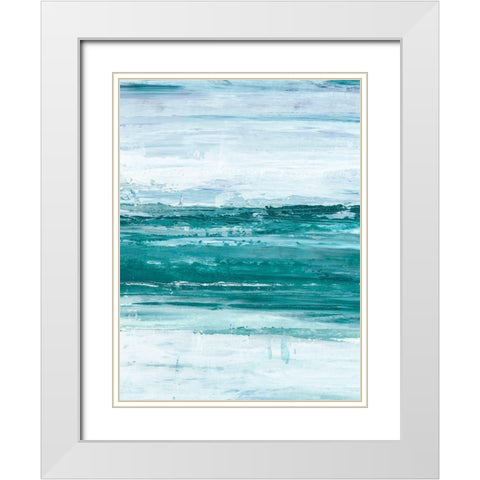 Choppy Waters II White Modern Wood Framed Art Print with Double Matting by Harper, Ethan