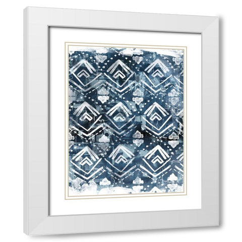 Indigo Extraction II White Modern Wood Framed Art Print with Double Matting by Vess, June Erica