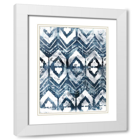 Indigo Extraction III White Modern Wood Framed Art Print with Double Matting by Vess, June Erica