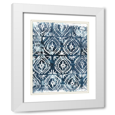 Indigo Extraction IV White Modern Wood Framed Art Print with Double Matting by Vess, June Erica