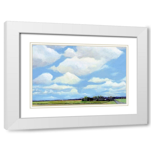 Watermill North White Modern Wood Framed Art Print with Double Matting by Romm, Steven