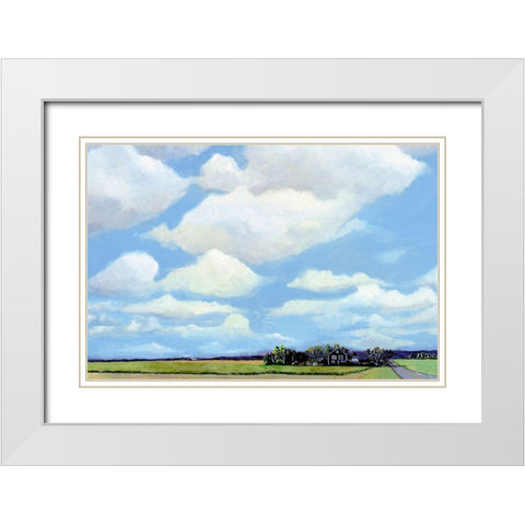 Watermill North White Modern Wood Framed Art Print with Double Matting by Romm, Steven