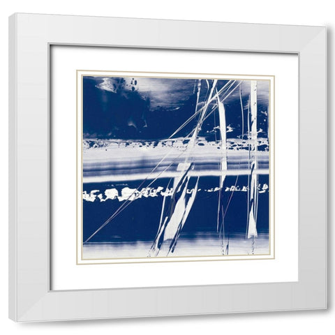 Alternating Current I White Modern Wood Framed Art Print with Double Matting by Harper, Ethan