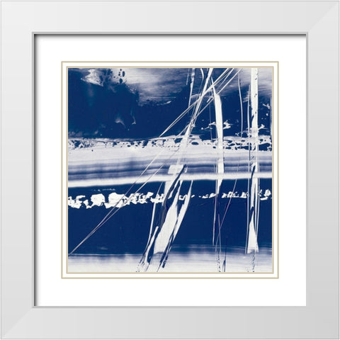 Alternating Current I White Modern Wood Framed Art Print with Double Matting by Harper, Ethan