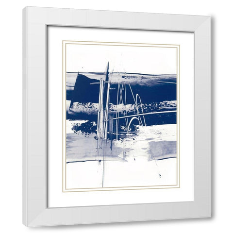 Alternating Current III White Modern Wood Framed Art Print with Double Matting by Harper, Ethan