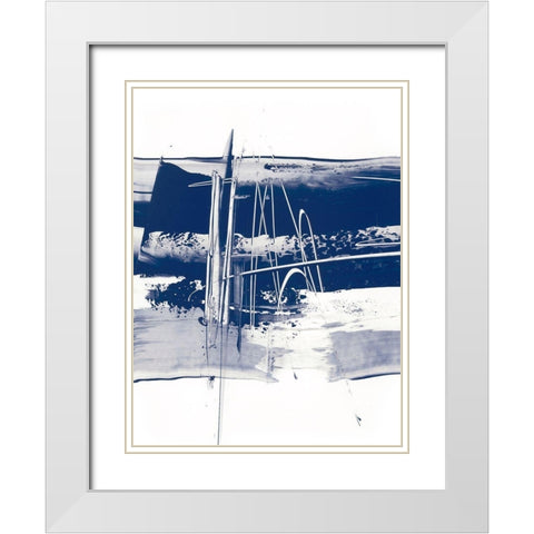 Alternating Current III White Modern Wood Framed Art Print with Double Matting by Harper, Ethan