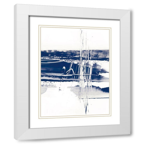 Alternating Current IV White Modern Wood Framed Art Print with Double Matting by Harper, Ethan