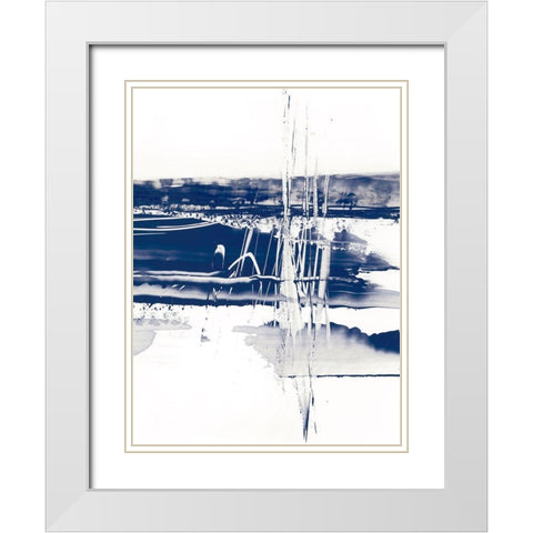 Alternating Current IV White Modern Wood Framed Art Print with Double Matting by Harper, Ethan