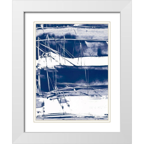 Alternating Current V White Modern Wood Framed Art Print with Double Matting by Harper, Ethan