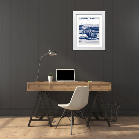 Alternating Current VI White Modern Wood Framed Art Print with Double Matting by Harper, Ethan