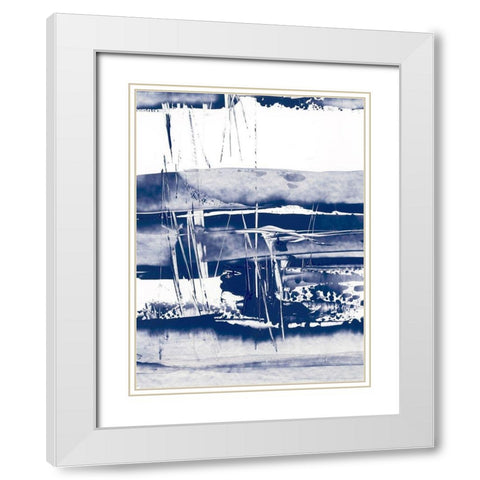 Alternating Current VI White Modern Wood Framed Art Print with Double Matting by Harper, Ethan