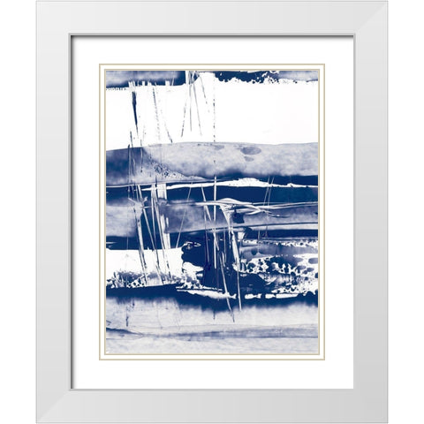 Alternating Current VI White Modern Wood Framed Art Print with Double Matting by Harper, Ethan